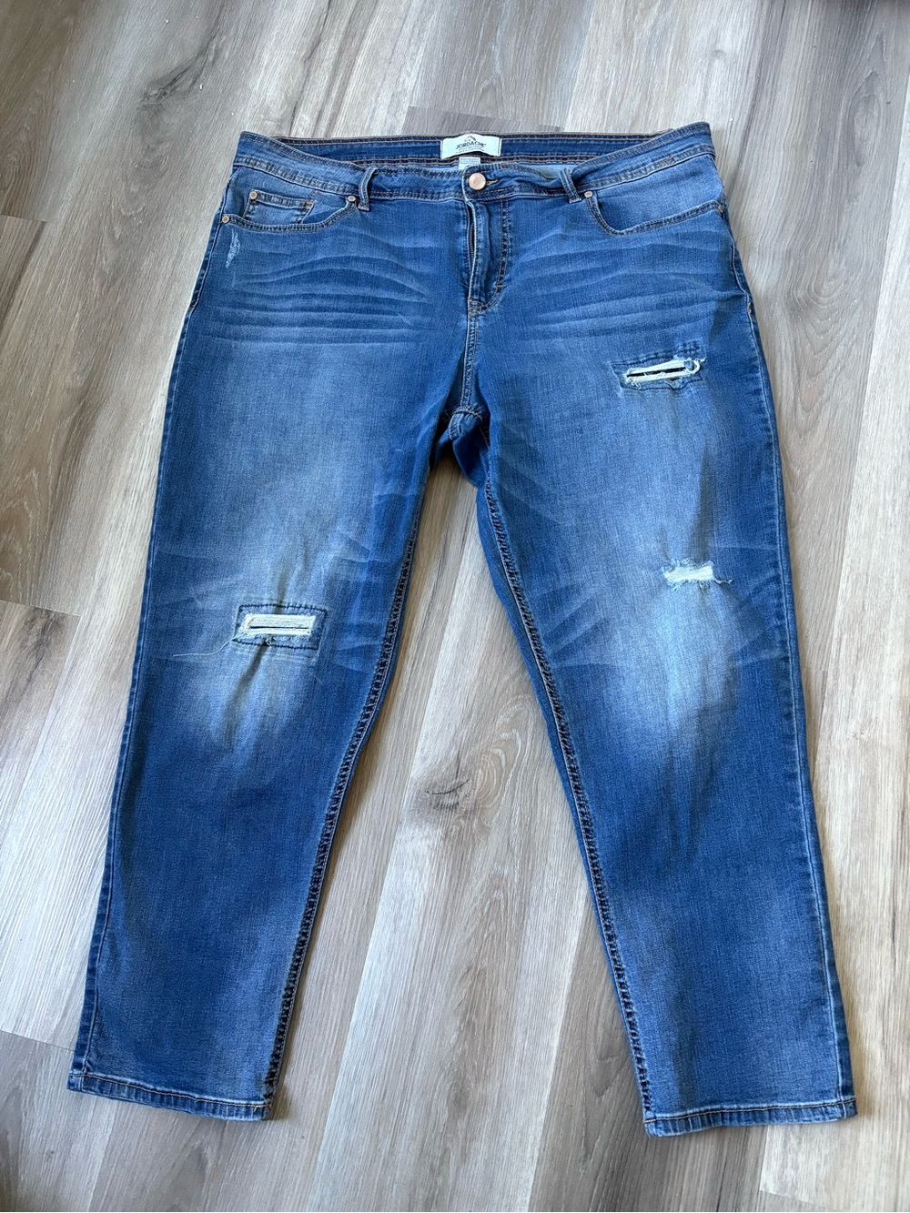 Jordache Skinny Boyfriend Distressed Jeans Size 20W 👖